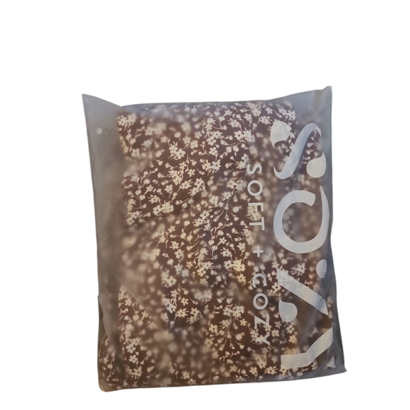 Sozy Tencel Gabrielle Rust Orange Multi Floral Midi Dress NWT Small In Package - Picture 2 of 4